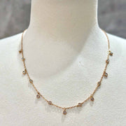 Natural White Diamond Necklace RG D0.26ct 18K